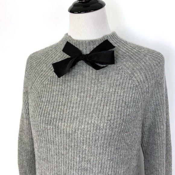 J. Crew Gayle Tie Neck Wool Blend Sweater Sz M - Picture 7 of 16